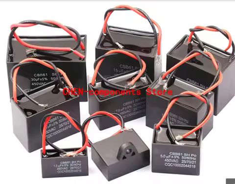 1pcs new CBB61 450V 0.1uF 1uf~20uF Starting capacitor of exhaust fan 450VAC/500V 1.2UF 1.5UF 1.8UF 2