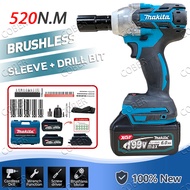 Original Makit Impact wrench 199V 2in1 Impact Wrench 520N.m Cordless Electric Impact Wrench Screwdri