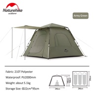 Naturehike UFP50 3เต็นท์อัตโนมัติ3คน + โพลีเอสเตอร์210ตันกันน้ำ PU2000mm 2.1*2.1*1.6เมตรอะลูมินัมอัลลอย + ใยแก้วสำหรับครอบครัวสวนกลางแจ้งออกไปปิกนิก