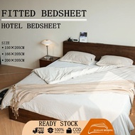 FITTED BEDSHEET HOTEL BEDSHEET Pillowcase Cotton Bedsheet Size Premium Fitted Bedsheet 800TC Plain C