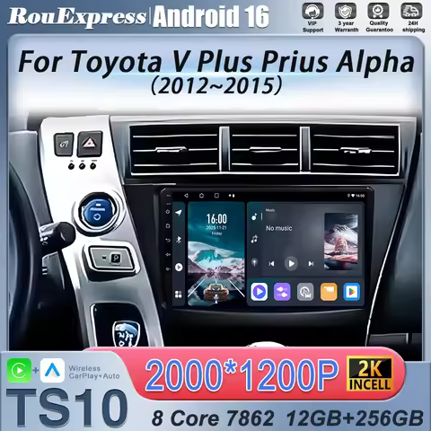 Android For Toyota V Plus Prius Alpha 2012 2013 2014 2015 Carplay Multimedia Video Player Head Unit 