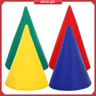 4 Pcs Christmas Decorations Halloween Cone Dwarf Hats Conical Wizard Fashion 31.50X29.00X0.20CM Felt