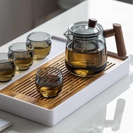 Set Teh Kaca Tahan Panas Isi Rumah Tinggi Borosilikat Kaca Teh Pembancuhan Teko Set Teko Set Teh Kot