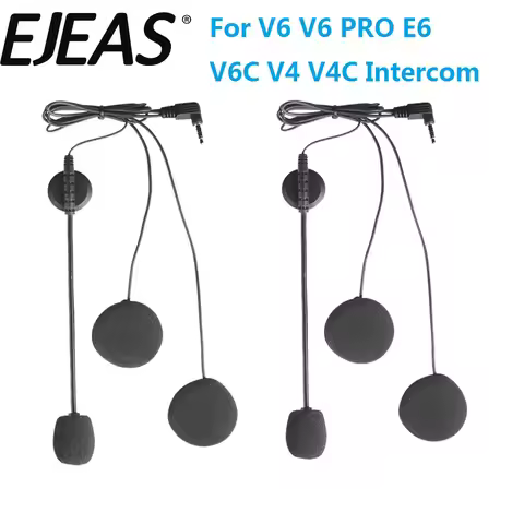3.5MM Earphone Microphone Accessories For EJEAS V6 V6 Pro E6 Speaker Motorcycle Helmet Bluetooth Int