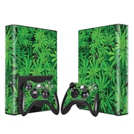 New style Green leaf Hot Protective Vinyl Skin Sticker Decal Cover For Xbox 360 E Console Skins Wrap Sticker new design