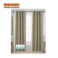 (MR.DIY) Shiny Plain Curtain Window Ring Eyelet Semi Blackout Langsir Pintu Tingkap (140 x 260cm)