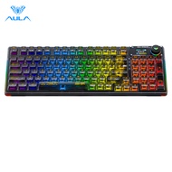 AULA F98pro 95 Keys Transparent Mechanical Keyboard Tri-mode Connect RGB Hot Swap with Intelligent D