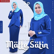 Indah Pesona Matte Satin Cutting Slim Fit Baju Kurung - Royal Blue/Size 2XS-5XL