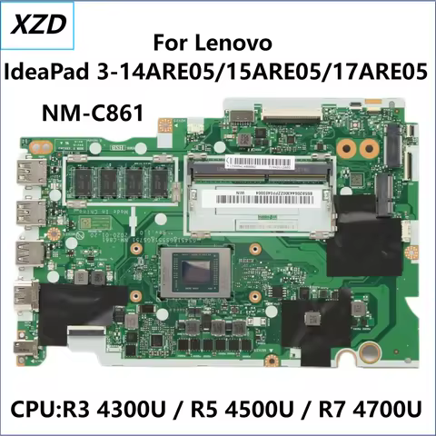 NM-C861 Mainboard For Lenovo IdeaPad 3-15ARE05 3-14ARE05 3-17ARE05 Laptop Motherboard With R3 R5 R7 