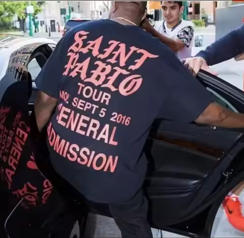 Rapper Kanye West The Same Kind T Shirt Saint Pablo Tour Letters Print T Shirt Men Women Hip Hop Vin