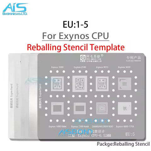 BGA Reballing Stencil For Samsung CPU Exynos 1080 9815 3830 8890 5430 7880 7884 7885 8895 9810 9820 