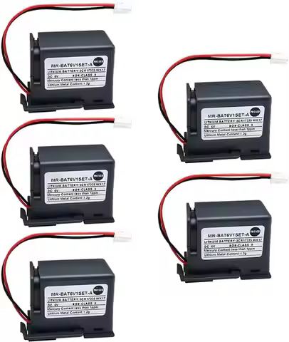 (5 Pack) MR-BAT6V1SET-A 6V 1650mAh Non-Rechargeable Lithium Battery Replace for 2CR17335A WK17 for M