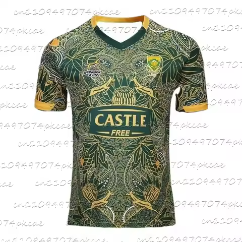 South Africa Springboks Rugby Jersey Summer Adult & Children's Quick-Dry Breathable Sports T-shirt M