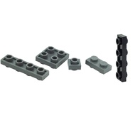 MOC Building Blocks Creative Both Sides Dots Special Plates 1x1 1x2 2x2 1x4 Knobs DIY Brick Compatib