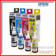 Genuine Epson T664 Refill Ink [BLACK/CYAN/MAGENTA/YELLOW]