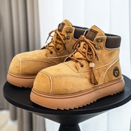 Big Toe Martin Boots Men's Leather Overall Boots Small Milk Bag Pier Shoes 286-7