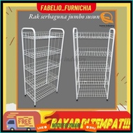 Jumbo Multipurpose 5-Tier Shelf/Chiki Shelf/Iron Shelf/Shop Shelf/Display Shelf/Basket Shelf/Best-Se