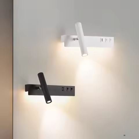 Nordic bedroom bedside reading wall light modern minimalist LED living room background wall light cr