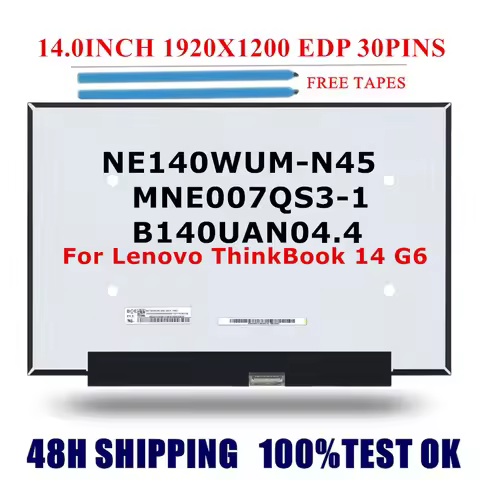 NV140WUM-N45 V8.0 MNE007QS3-1 B140UAN04.4 Original NEW 14.0"FHD 1920X1200 For Lenovo ThinkBook 14 G6