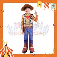hiCosplaydy Kids Jumpsuit Cowboy Woody Buzz Lightyear Cosplay Costume Party Clothing