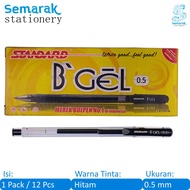 Standard BGel H2O Gel Pen 0.5 - Black [1 Pack 12 Pcs/]