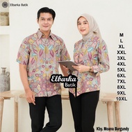 KEMEJA KATUN Elbarka Batik Couple Batik Tops for Men Latest Modern JumboWanitas - Long & Short Sleev