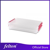 Felton Stack N Lock Document Case Transparent Storage Box Clear Plastic Document Paper Filling Case