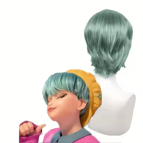 Anime Character Cosplay Wig Set - Belle'S Short Hair for Cosplay, New Saja Boy Demon Boy Band Costum