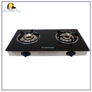 2 Burner Tempered Glass Top Black Gas Stove Lutuan Kitchen Cooker Cooking Grill Sofitec SGS-0215