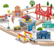 Wooden Train Set Train Set, Toy Train for Boys &amp; Girls with Wooden Train Track