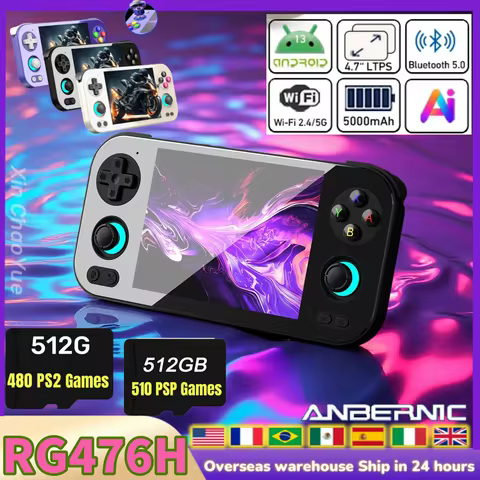 ANBERNIC RG 476H Android Handheld Game Console 4.7"HD Multi-touch Full Screen Hall Triggers Wifi Ret