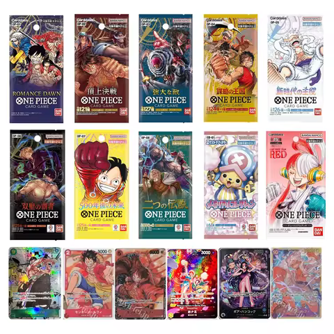 Bandai Original One Piece Cards Japanese OP01 OP05 OP08 OP09 Trading Booster Box Luffy Rare Cards Co