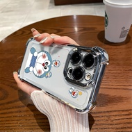 For Honor 400 Pro 400 Lite 50 X30i Huawei P30 P40 Pro Plated Transparent Cartoon Doraemon Phone Casi