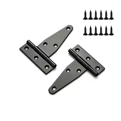 2Pcs T-shaped hinge, with screws, outdoor hinge, suitable for wooden fence barn door hinges