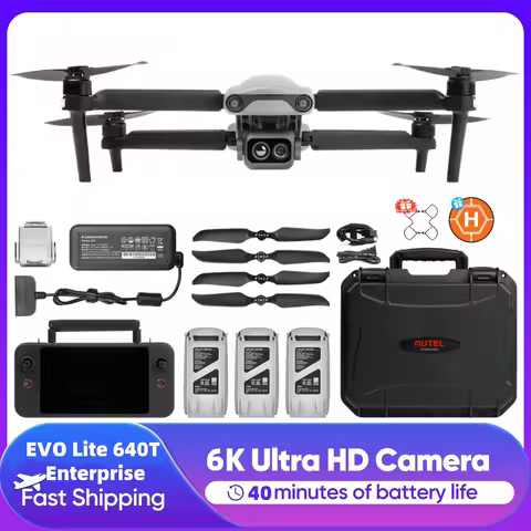 Autel Robotics EVO Lite 640T Enterprise Drone Thermal 16x Digital Zoom Dual Camera 6K Professional D