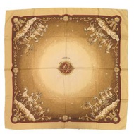 愛馬仕 Carré 90 COSMOS 宇宙馬圖案真絲金線方巾 0064 [二手] 成色極佳