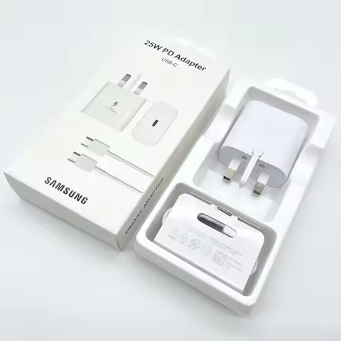 Samsung 25W UK Plug Super Fast Charger Usb Type C Cargador Cable For Galaxy Z Flip Fold 6 5 4 3 S24 