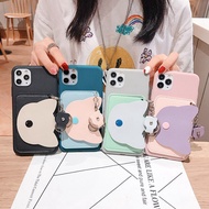 Cute Cat Wallet Card Case Realme C15 C12 C11 7 7i 7Pro 6 6i 5 5i 5s C3 Q X XT X2 X50 Pro Soft Cover 