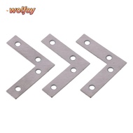 WOLFAY 10Pcs Aluminium Profiles Corner Bracket, Stainless Steel Silver L Type Connection Plate, 60 *