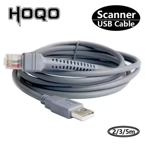 2M Symbol Barcode Scanner USB Cable LS1203 LS2208 LS4208 LS3008 U01-S07ZAR Replacement for Zebra Ds2