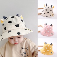 Korean Cow Shape Baby Hat Thin Trendy Boy Fashion Girl Cute Hat Fisherman Hats For Kids 1-5 Years