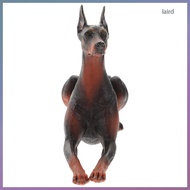 Black Plastic Doberman Dog Toy Figurine for Kids Decorative Desktop Ornament laird