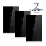 YANGYANG Touch Switch Manuel Touch 1/2/3 Gang 1 Way Wall Lamp Light Switch