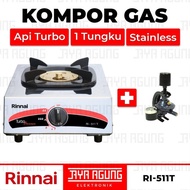 baru Kompor Gas 1 Tungku Stainless RINNAI RI-511T Api Turbo RINAI 511