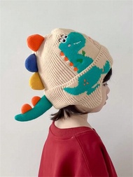 兒童冬帽可愛保暖針織無簷小便帽男女童防風加厚護耳適合2-8歲頭圍48-54cm