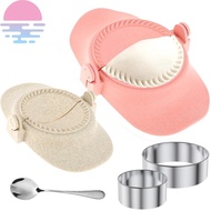 5Pcs Dumpling Maker Set Reusable Dumpling Press Mold with Dough Cutter and Spoon Safe Dumpling Maker