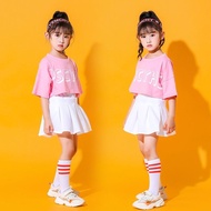 Children's Jazz Dance Costumes Girls Hip-Hop Korean Version Cropped Costumes Fashion Cheerleading Co