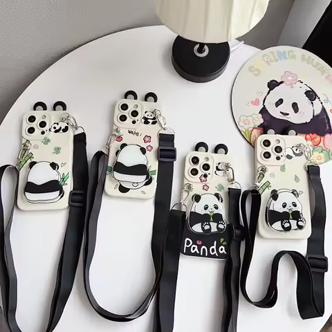 For Huawei Nova 11SE Y72 Honor X6A X7A X7B X8A X5 X9B X8B 90 100 200 400 lite Ears Panda Case With H