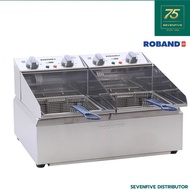 ROBAND เตาทอด เตาทอดไฟฟ้า เตาตั้งโต๊ะ ความจุ5ลิตรx2ถัง (570x480x335มม.) ROB1-FR25