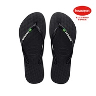Havaianas Women Slim Brasil - Black Flip Flops